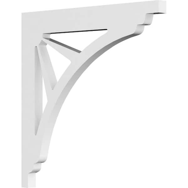 Ekena Millwork 5/8 in. W x 10 in. H x 10 in. D PVC Stanford Bracket