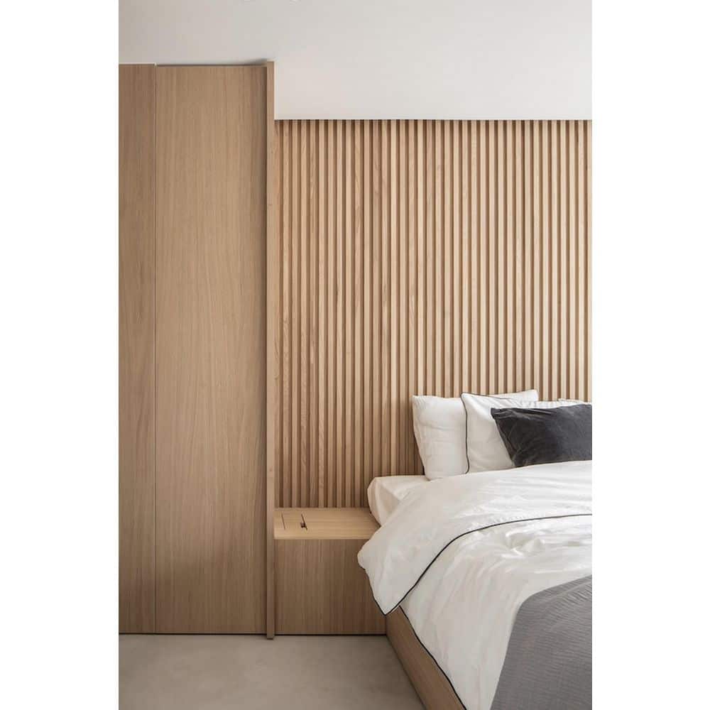 106" Light Oak Finished Wood Wall Paneling