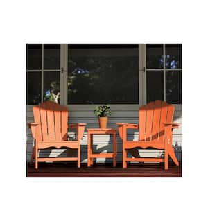 Classic All-Weather HDPE Plastic Adirondack Chair in Orange
