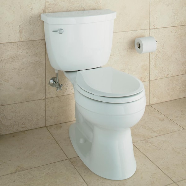 KOHLER Cachet Anitmicrobial Round Closed Front Toilet Seat in White (2-Pack)