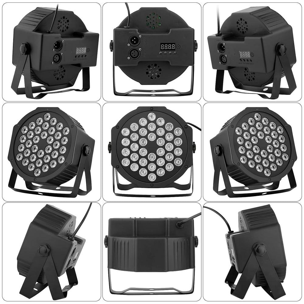 RGB LED Stage Lights with Remote Control, 2-Pack