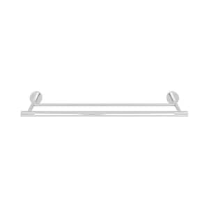 Avallon 7.5 in. L x 24 in. W x 2 in. H Double Towel Bar in Chrome