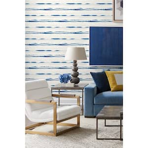 Luxe Haven Blue Oasis Horizon Stripe Peel and Stick Wallpaper (Covers 40.5 sq. ft.)