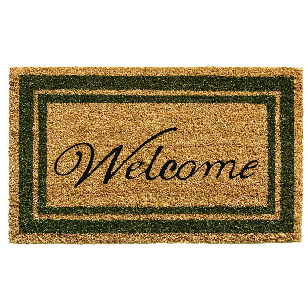 "Sage Green Border Welcome Doormat 24"" x 36""" price history on PriceWatchPro