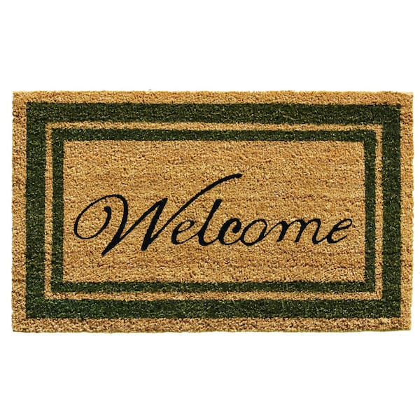 Calloway Mills Sage Green Border Welcome Doormat 24" x 36"