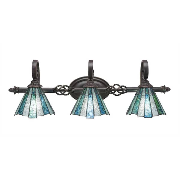 Unbranded Bridgewater 29 in. 3-Light Dark Granite Vanity Light