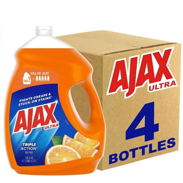 Ajax Ultra Triple Action 145 oz. Orange Liquid Dish Soap (4-Pack