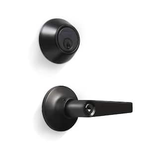 Oil-Rubbed Bronze Entry Door Handle Combo Lock Set with Deadbolt and 4 KW1 Keys, Keyed Alike