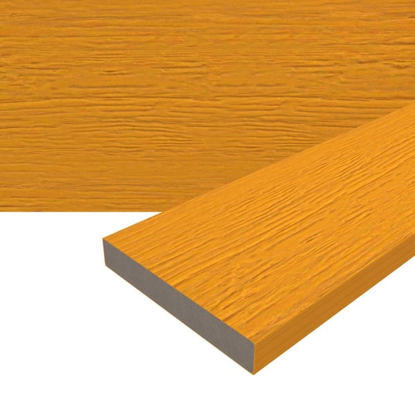 Cortes Plus 0.88 in. x 5.43 in. x 8 ft. Rustic and Wood Grain Floridian Orange Composite Decking Board