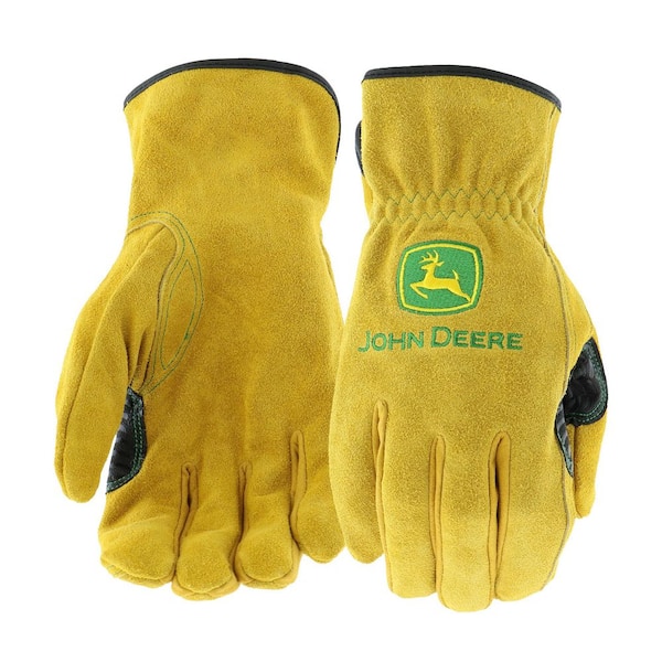 John Deere Split Cowhide X-Large Work Gloves JD00004/XL - The Home