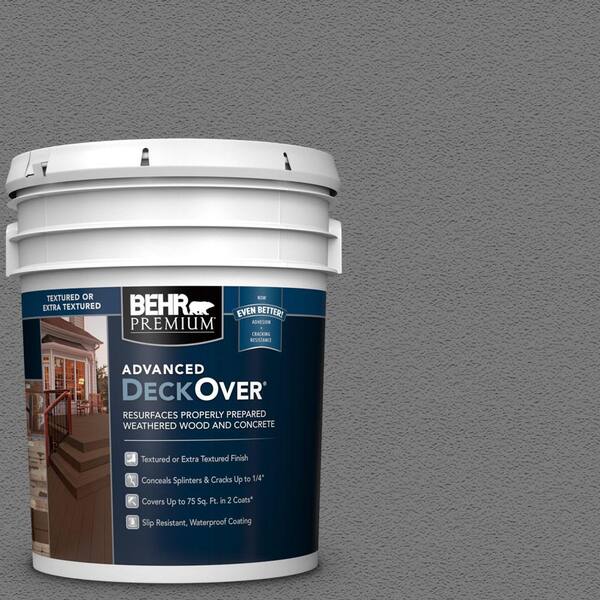 BEHR PREMIUM ADVANCED DECKOVER 5 gal. PFC63 Slate Gray BEHR PREMIUM ADVANCED DECKOVER 5 gal. PFC63 Slate Gray