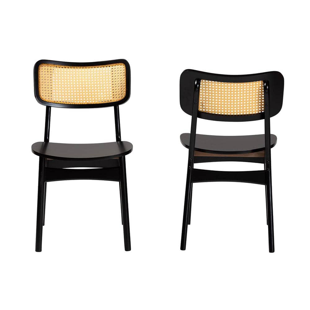 Tafari Dark Brown Rattan and Cane Low Arm Chair
