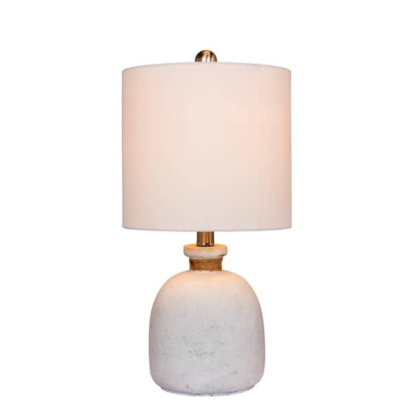 Fangio Lighting 19.5 in. Island Bottle Glass Table Lamp in Frosted White