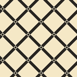 8 in. x 10 in. Black and Ivory Diamond Links Wallpaper Sample