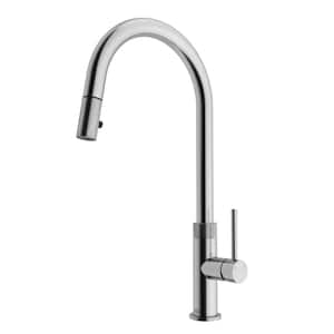 Bristol Single Handle Pull-Down Sprayer Kitchen Faucet in Stainless Steel