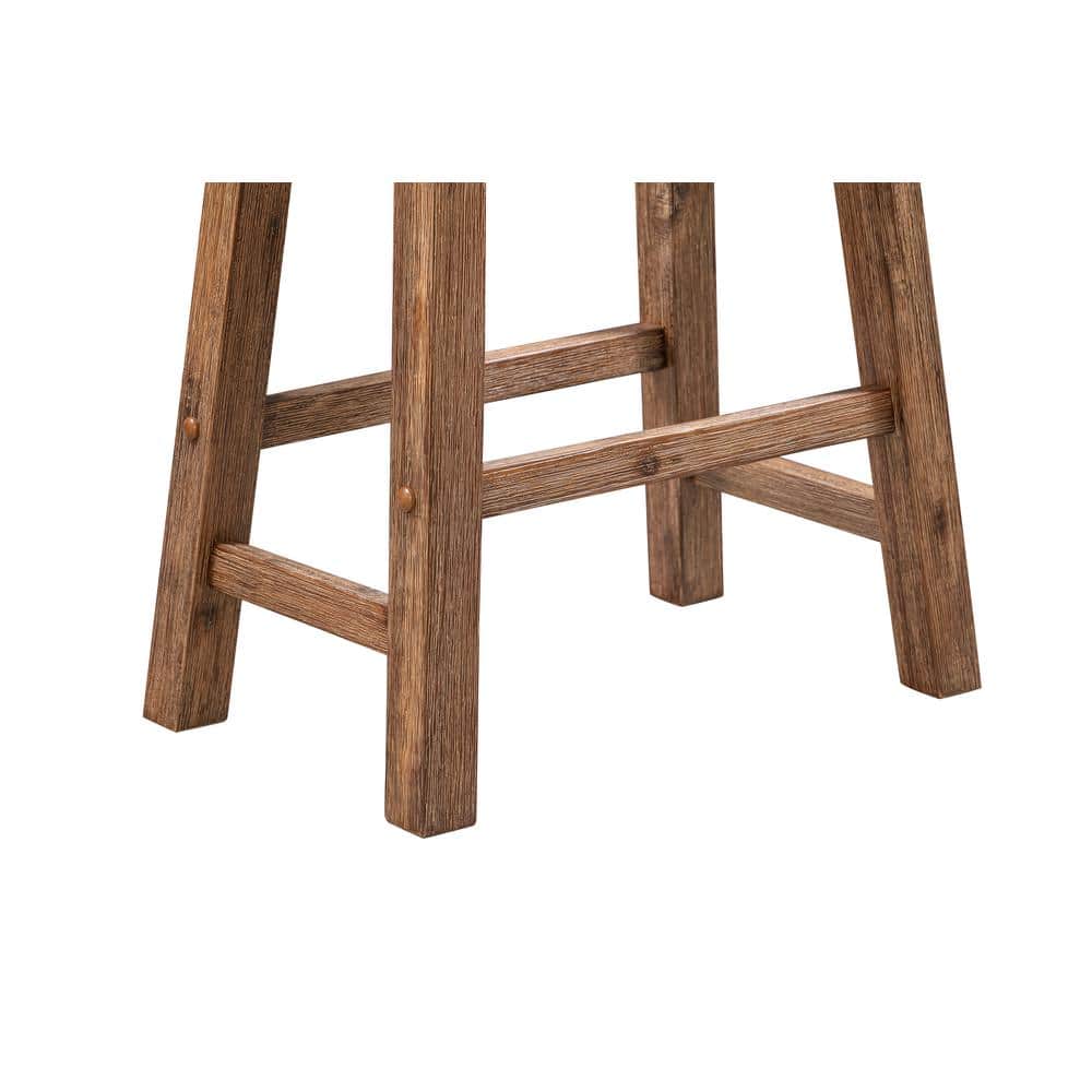 Sonoma 24" Barnwood Wire-Brush Backless Saddle Counter Stool