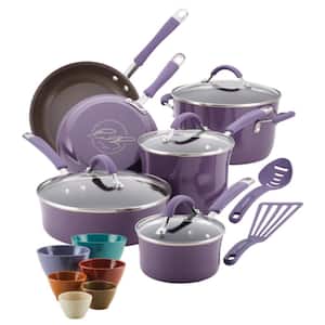 Cucina 18-Piece Aluminum Nonstick Cookware Set in Lavender