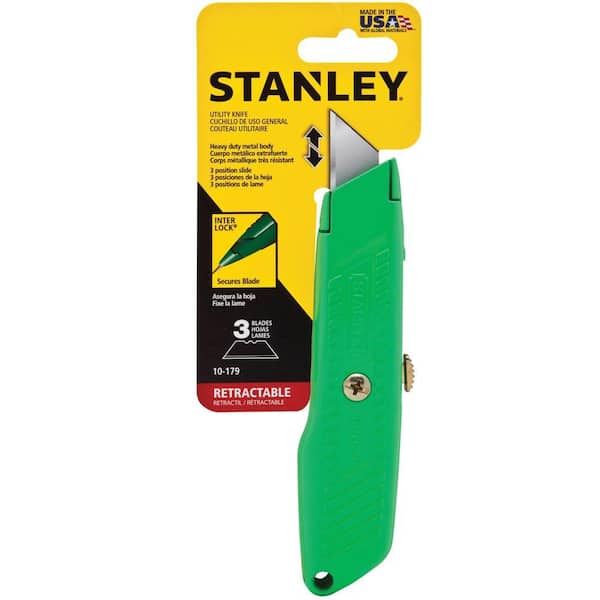 Compact Safety Ceramic Blade Box Cutter, 2.5 inch, Retractable Blade, Green | Bundle of 10 Each
