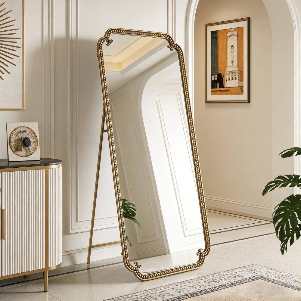 "70.1""x31.9"" Floor Standing Large Dressing Mirror Hanging or Leaning Against Wall for Bedroom, Antique Gold" price history on PriceWatchPro