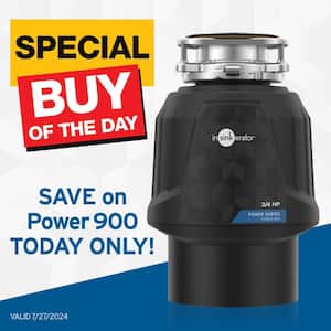 Power 900, 3/4 HP Garbage Disposal, Power Series EZ Connect Continuous Feed Food Waste Disposer