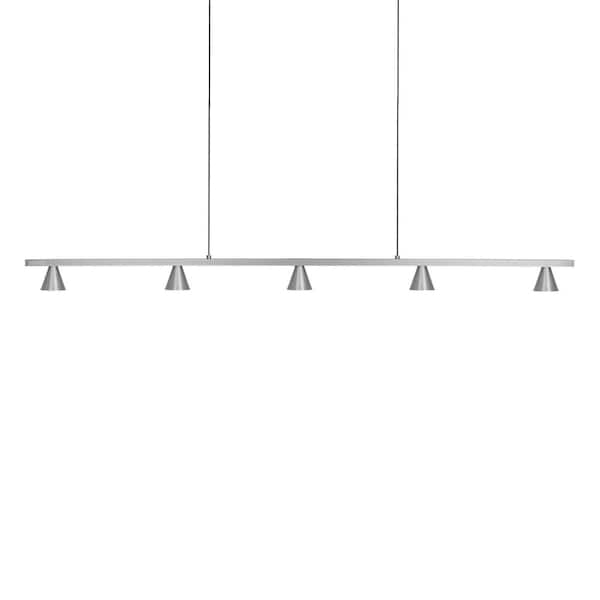 Dune 47 in. 1 Light 26-Watt Brushed Nickel Integrated LED Pendant Light