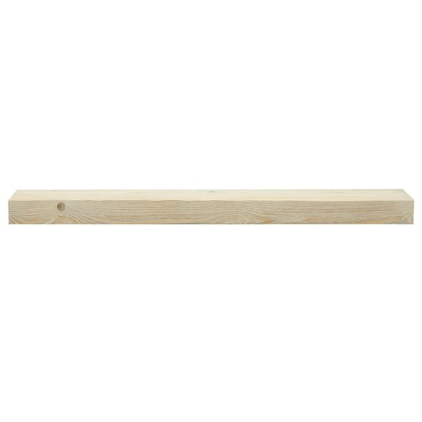 Dogberry Collections 72 in. x 6 in. Unfinished Solid Timber Decorative Wall Shelf