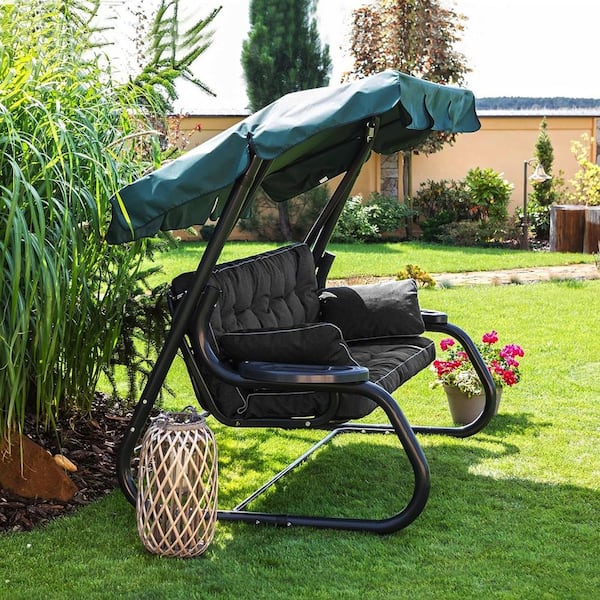uaugssr 63 in. x 40 in. Porch Swing Cushions with Backrest Outdoor