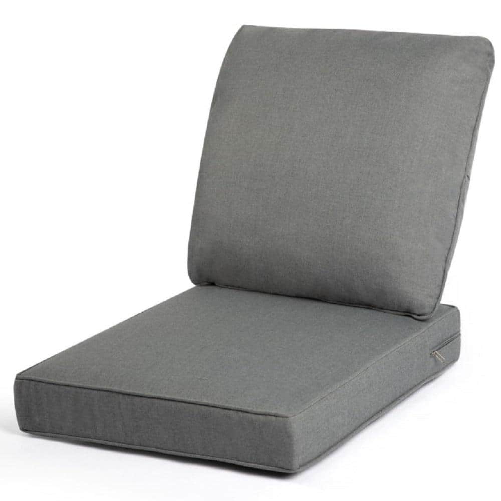 Dark Gray  24 in. x  24 in. Outdoor Removable Sunbrella Couch Seat/Back Cus