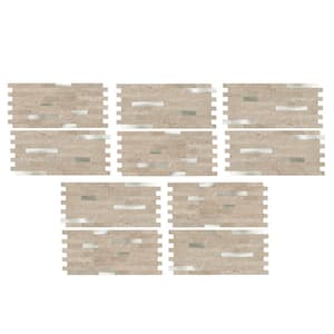 Collage 12 in. x 5.8 in. Biscuit Peel and Stick Decorative Backsplash in  (5-pk/case) 4.8 sq. ft.