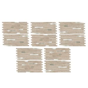 Collage 12 in. x 5.8 in. Biscuit Peel and Stick Decorative Backsplash in (5-pk/case) 4.8 sq. ft.