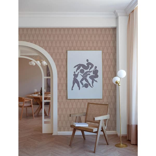 Mirko Rust Ogee Textured Non-pasted Paper Wallpaper