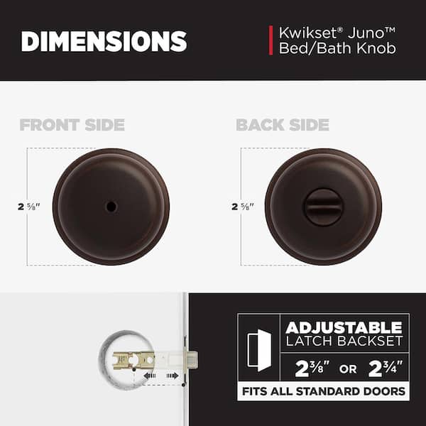 Juno Venetian Bronze Privacy Bed/Bath Door Knob Juno Venetian Bronze Privacy Bed/Bath Door Knob