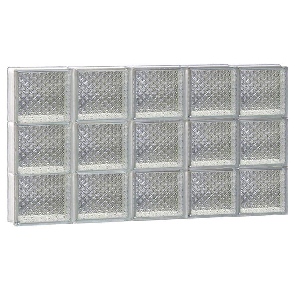 38.75 in. x 23.25 in. x 3.125 in. Frameless Diamond Pattern Non-Vented Glass Block Window price history on PriceWatchPro