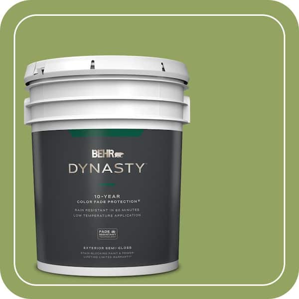 BEHR DYNASTY 5 gal. #PPU10-04 New Bamboo Semi-Gloss Exterior Stain-Blocking Paint & Primer