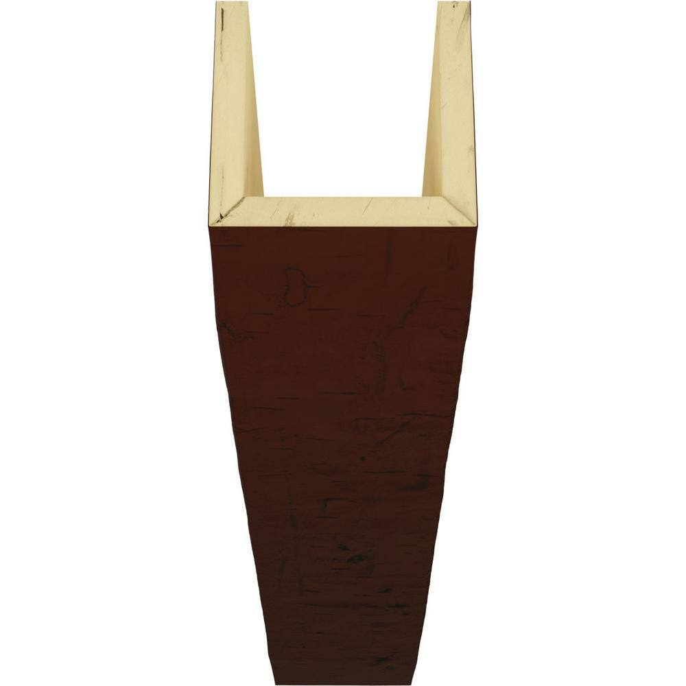 Natural Pecan Hand Hewn Faux Wood Ceiling Beam, 8"H x 6"W x 14'L