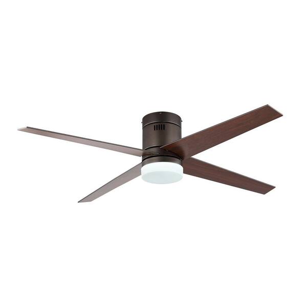 WINGBO 52 in. 4Blade LED Standard Ceiling Fan with Remote Control and