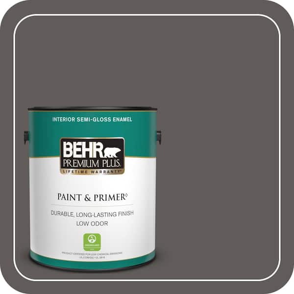 BEHR PREMIUM PLUS 1 gal. #PPU18-19 Intellectual Semi-Gloss Enamel Low Odor Interior Paint & Primer