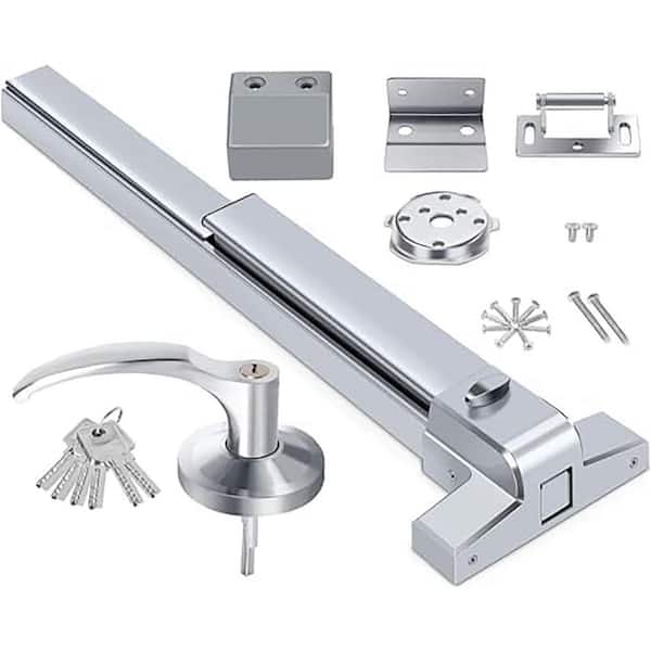Heavy Duty Stainless Steel Panic Bar Exit Device for Commercial Emergency Door Universal Fit 28-36 in.