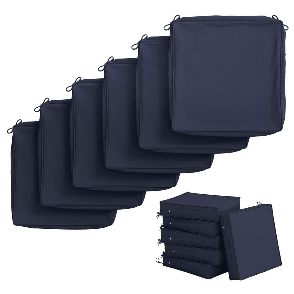 24 in. x 24 in. (6-Pack) Slipcover Repacement Outdoor Fade&Splash Resistant Couch Seat Cushion Cover Navy Blue price history on PriceWatchPro