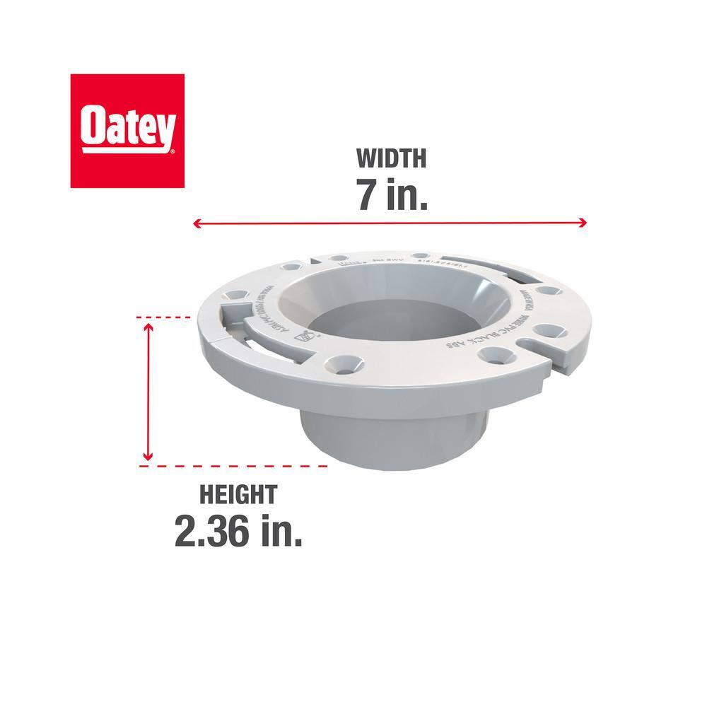 White PVC 3-4 Inch Closet Flange