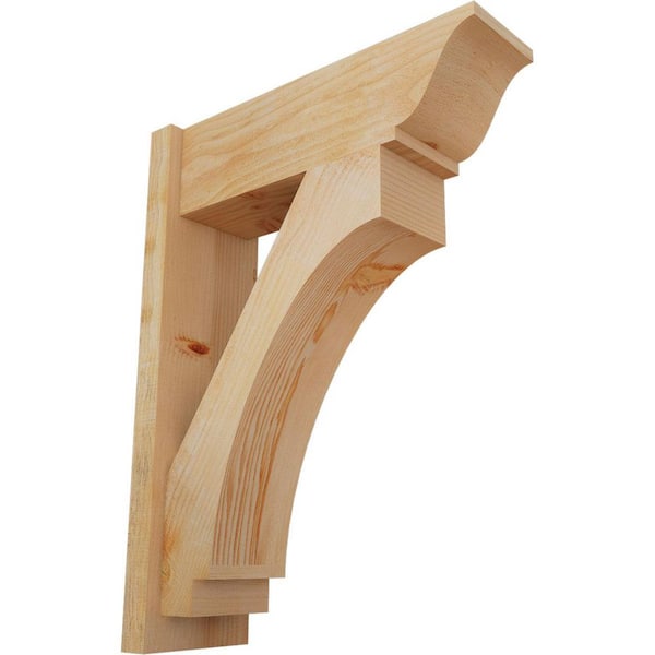 Ekena Millwork 8 in. x 32 in. x 24 in. Imperial Traditional Rough Sawn Douglas Fir Outlooker