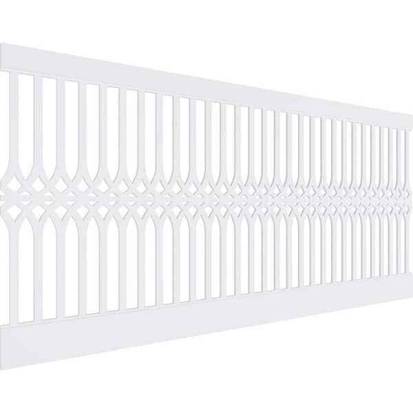 Ekena Millwork 44 in. H x 94-1/2 in. W 28.92 sq. ft. Cedar Park PVC Wainscot Paneling Kit
