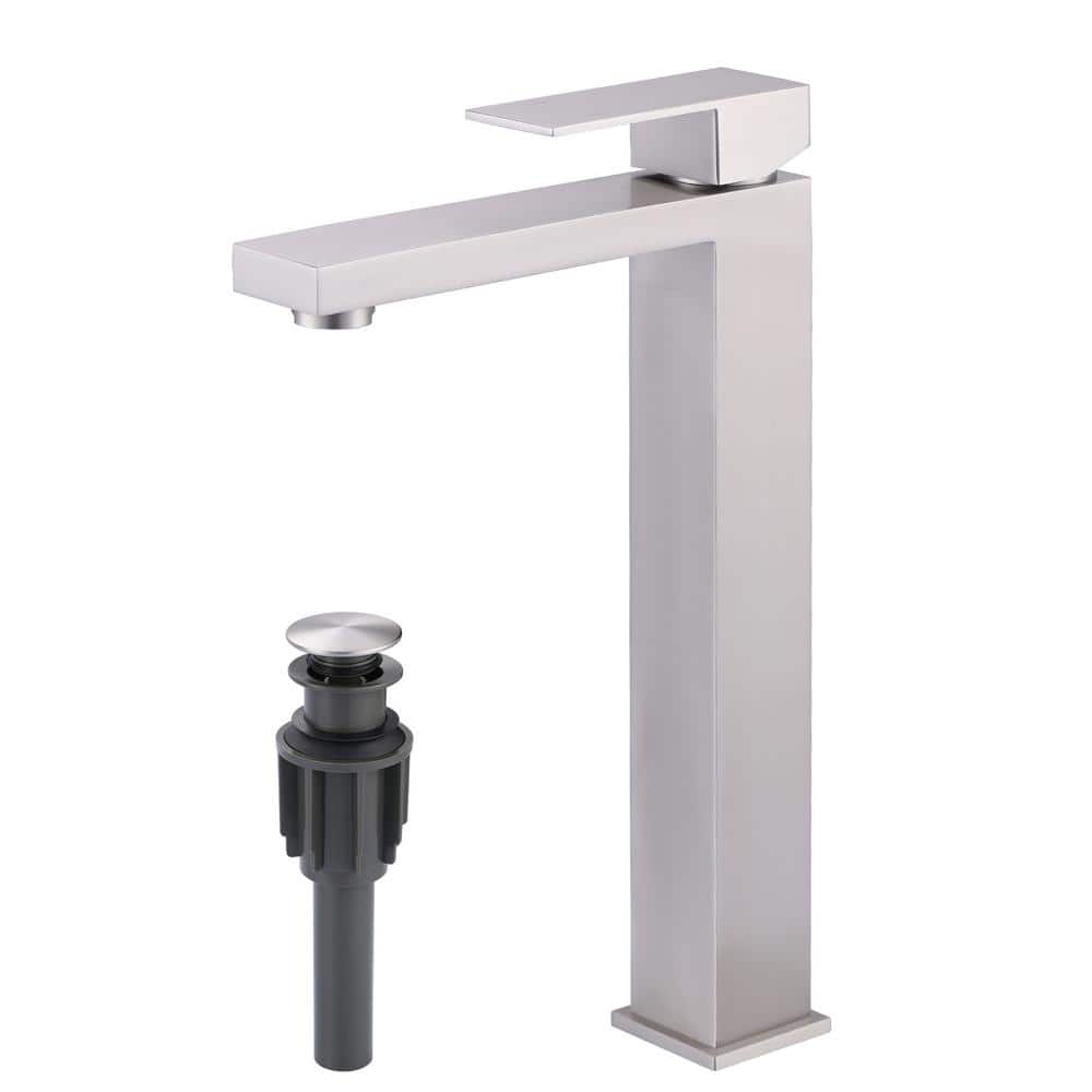Single Handle Single Hole Bathroom Faucet with Drain Include in Brushed Nickel price history on PriceWatchPro