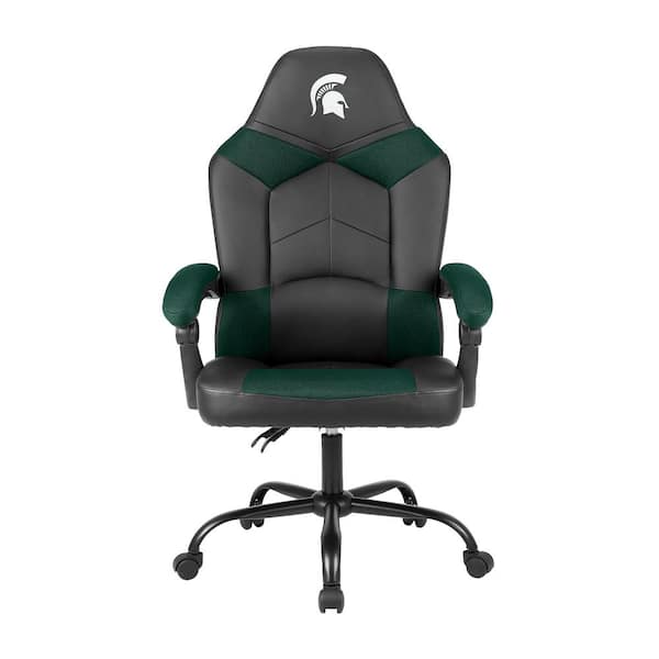 IMPERIAL Michigan State Black Polyurethane Oversized Office Chair with Reclining Back