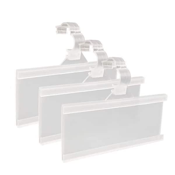 Unbranded Reusable Wire Shelf Label Holder with Snap Lock Design and Paper Inserts for Home and Office Organization