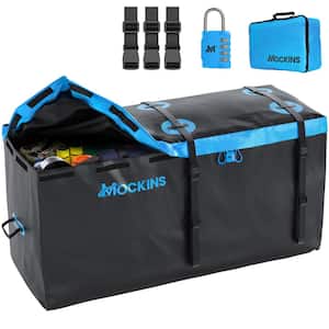 25 cu. ft. Waterproof Cargo Carrier Bag 60 in. x 31 in. x 24 in. Hitch Bag with Lock, Straps and Carry Bag, Blue