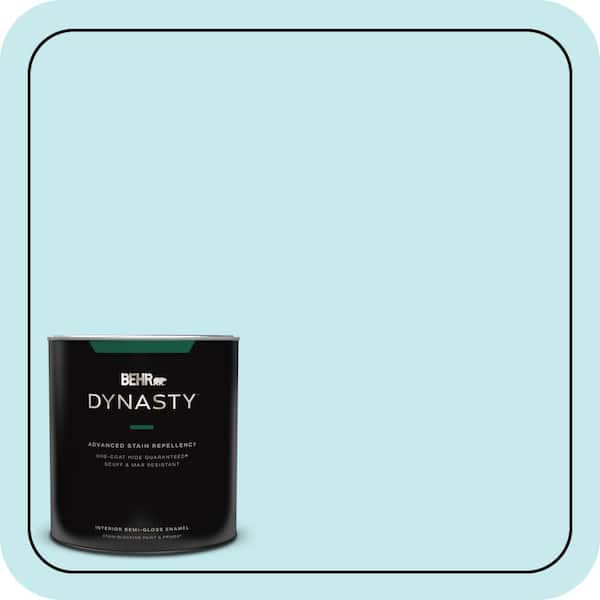 BEHR DYNASTY 1 qt. #P470-1 Silent Breeze Semi-Gloss Enamel Interior Stain-Blocking Paint & Primer