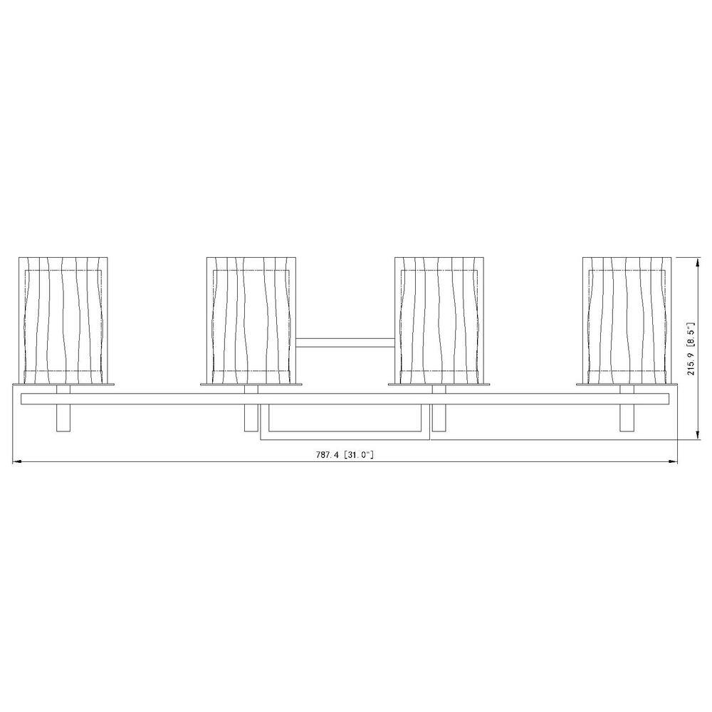 Brushed Nickel 31" 4-Light Cylinder Vanity Light