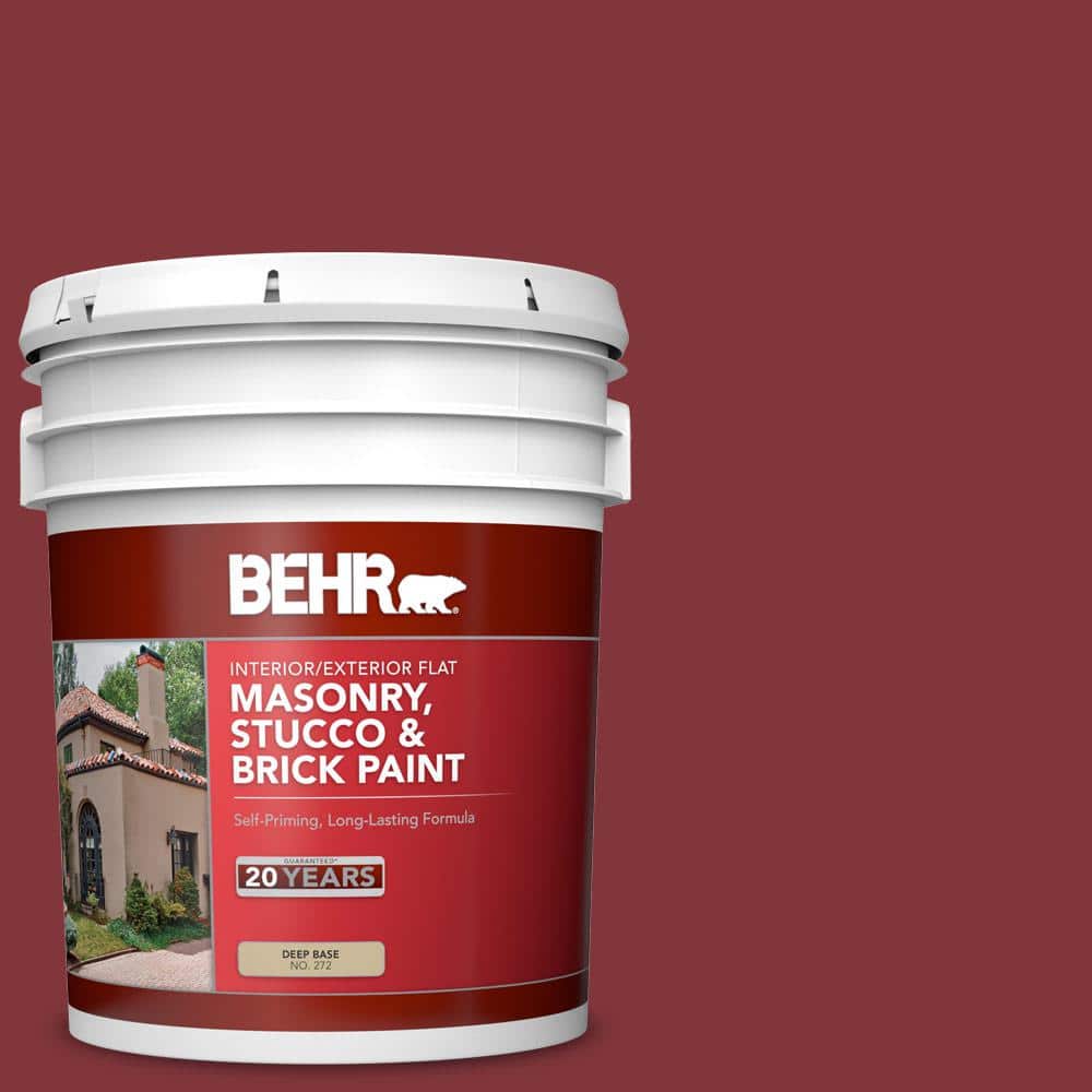 5 gal. #S-H-170 Red Brick Flat Interior/Exterior Masonry, Stucco and Brick 