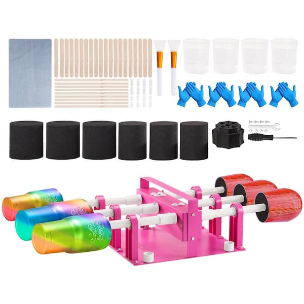 SKYSHALO 6 Cup Turner for Crafts Tumbler, Multiple Tumbler Turner DIY Glitter Epoxy Resin Tumblers, Epoxy Pen Turner Attachment